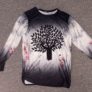 Alina’s Exclusives Graphic Print Tree Long Sleeve Top